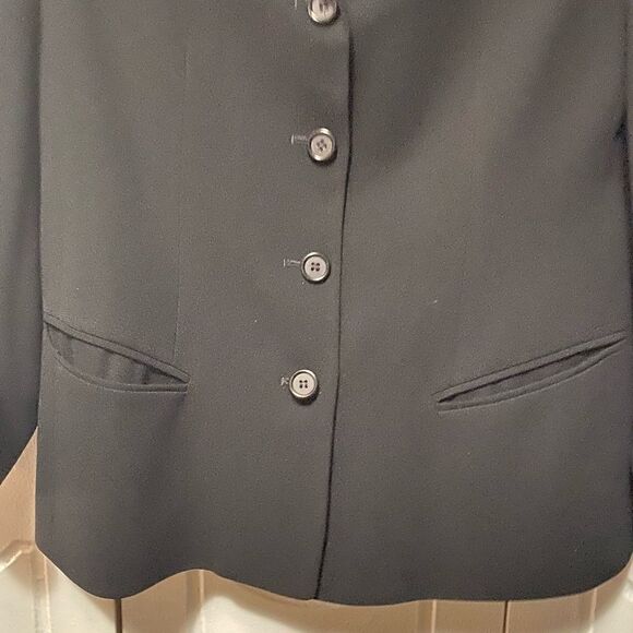 Anne Klein Black fully lined blazer jacket size 6 - Picture 3 of 8